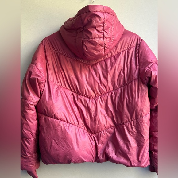 SPYDER womens size small pink hooded puffer jacket - Picture 3 of 6